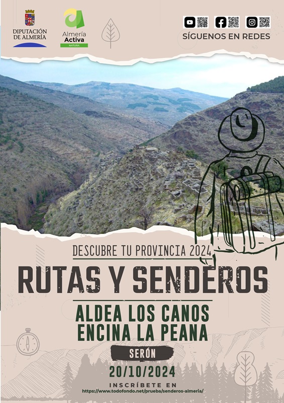 Rutas y Senderos. Descubre tu Provincia Activa. Serón 20-10-24